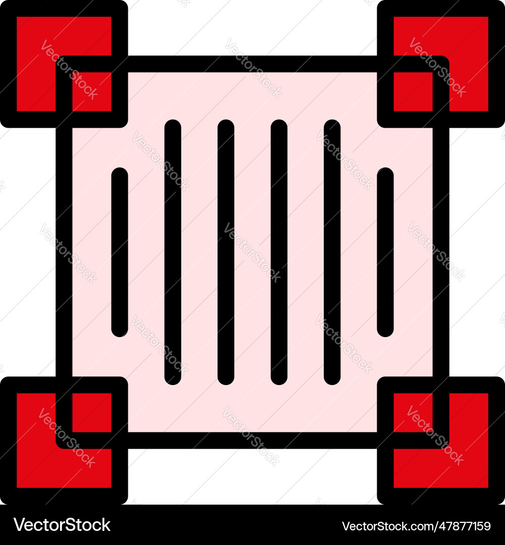 Scanning code frame icon flat Scanning code frame icon flat vector image