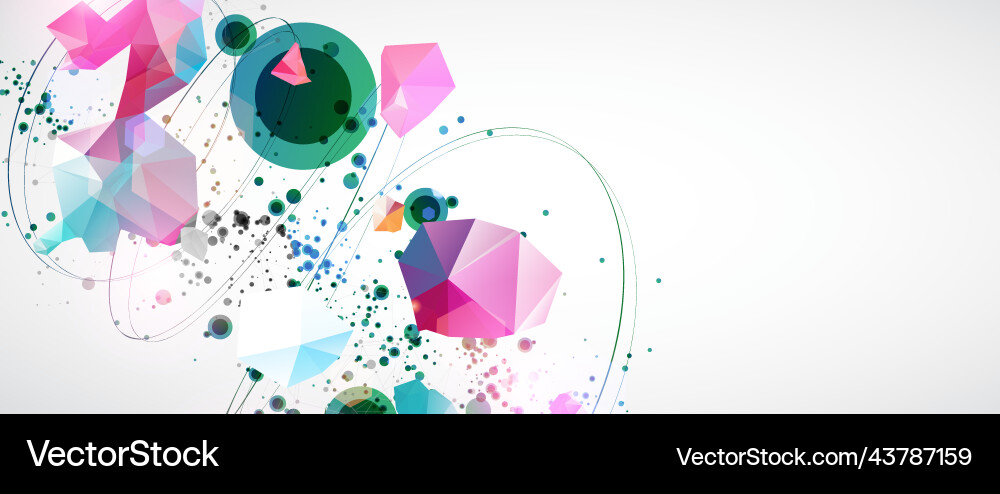 Template for science and technology presentation Template for science and technology presentation vector image