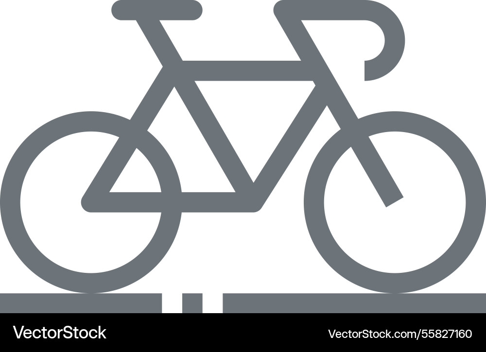 Bicycle flat line web icon concept Royalty Free Vector Image