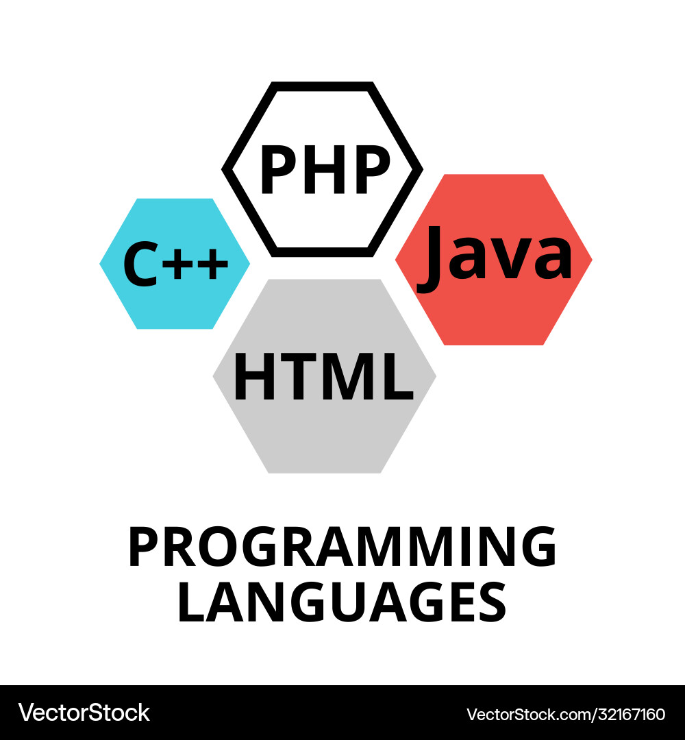 Concept programming languages icon Concept programming languages icon vector image