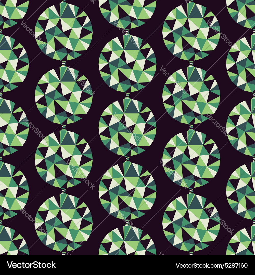 Geometric seamless pattern with gems Vector Image