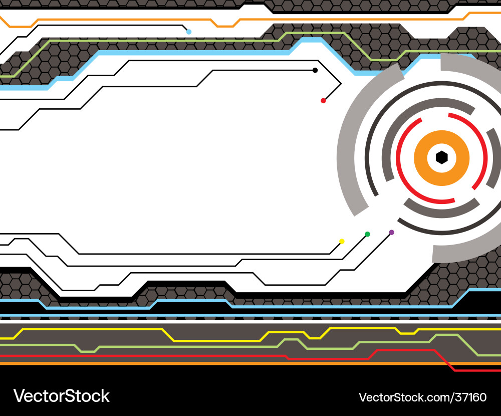 Neon Data Stream Vector Image