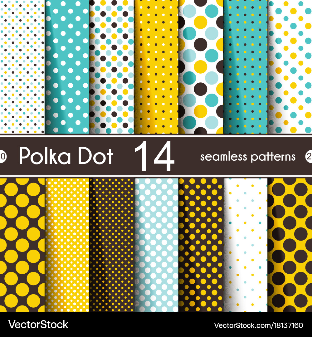Polka Dot Seamless Patterns Vector Image