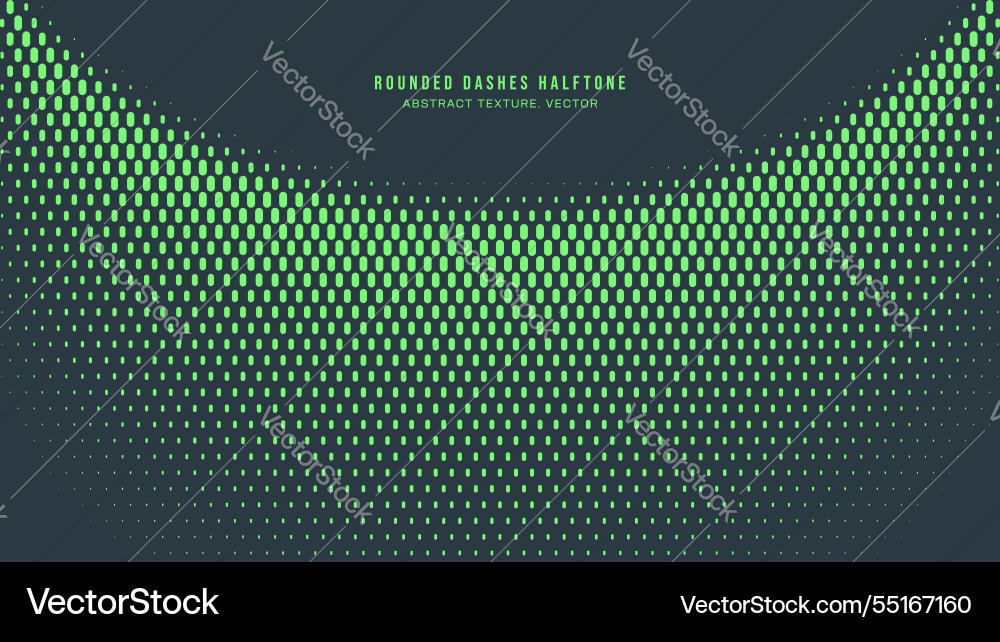 Rounded dashes halftone pattern semi circle Rounded dashes halftone pattern semi circle vector image