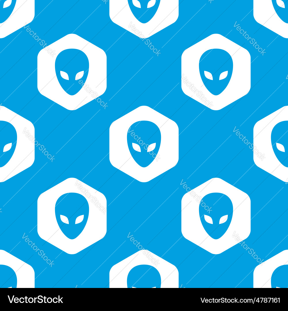 Alien hexagon pattern vector image