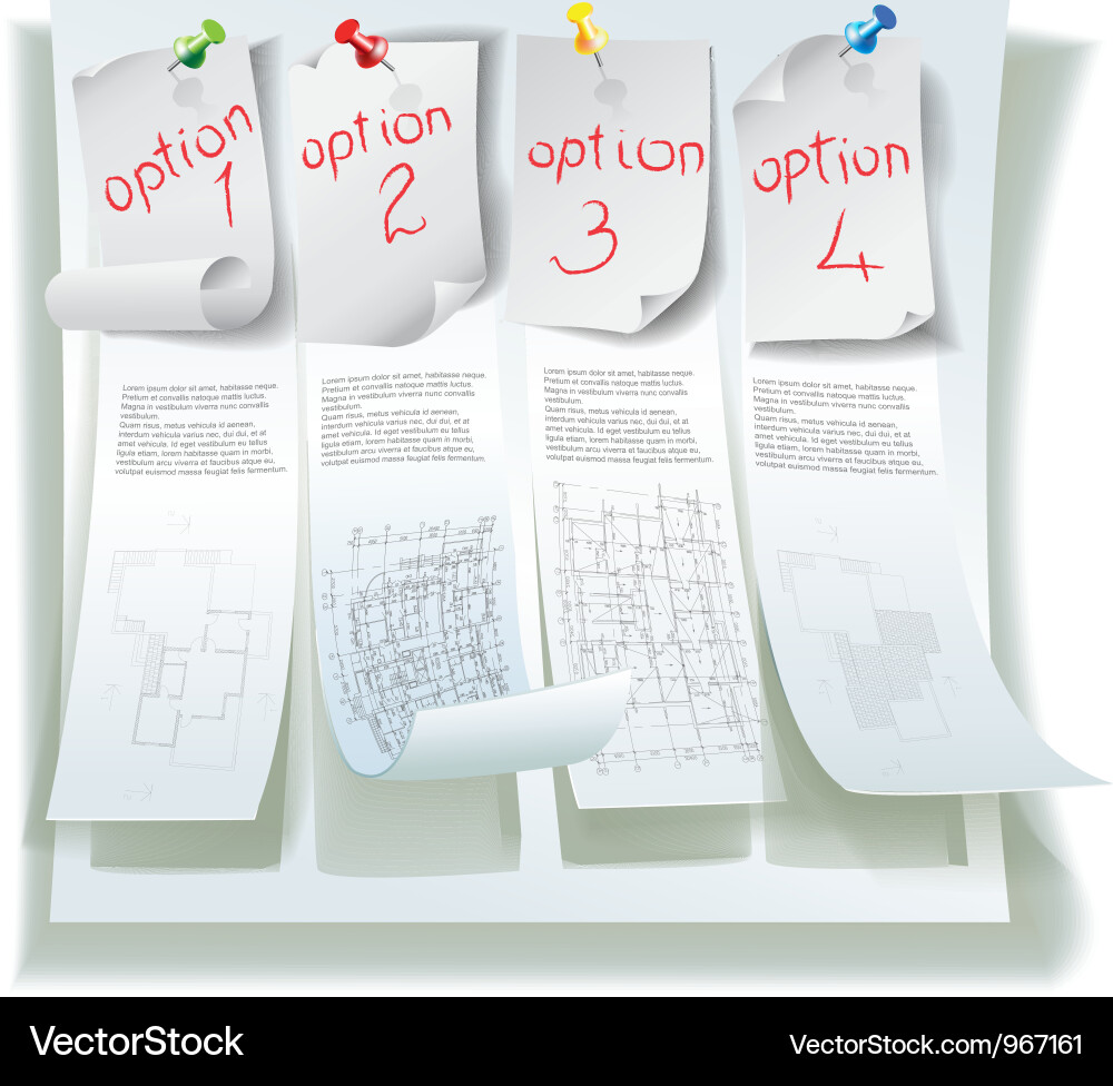 Architectural Plans & Blueprints Vector Image