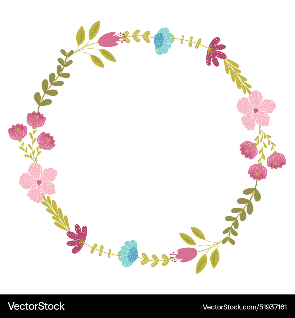Floral frame Royalty Free Vector Image - VectorStock