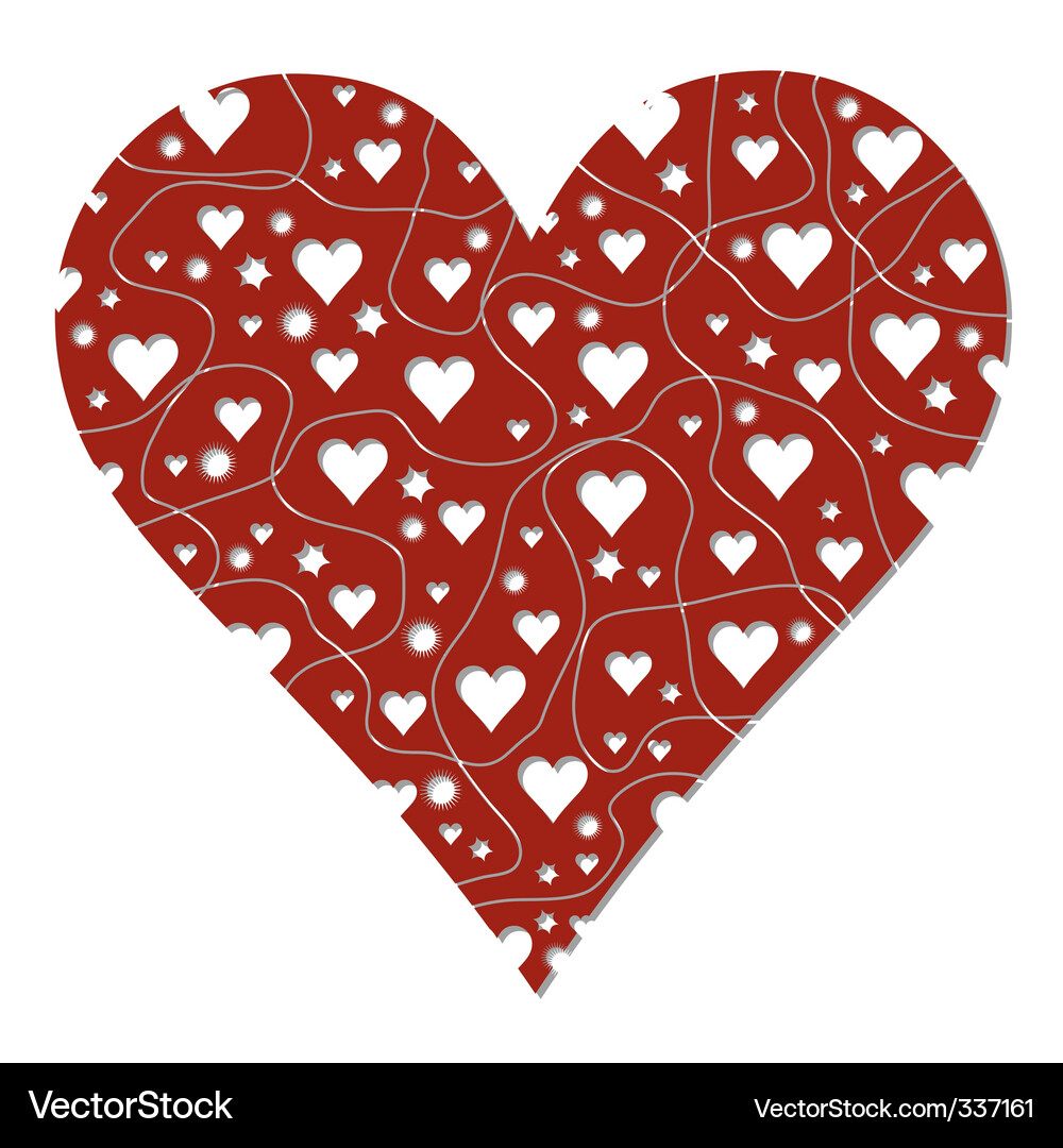 Heart with abstract pattern Vector Image