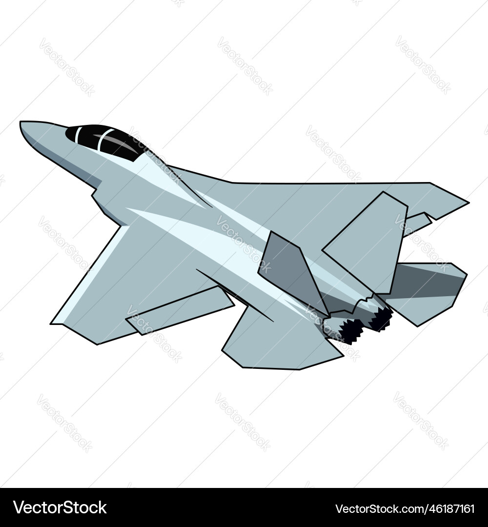 Stealth Jet Fighter vector image