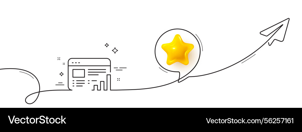 Web report line icon column graph sign Web report line icon column graph sign vector image