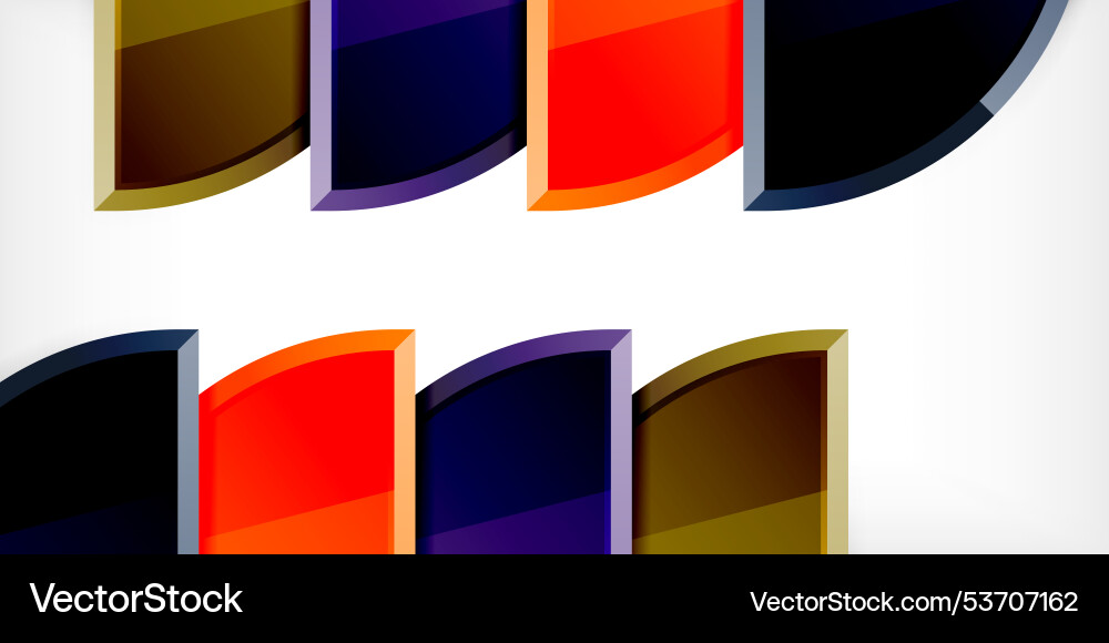 Abstract background - circles and round triangles Vector Image