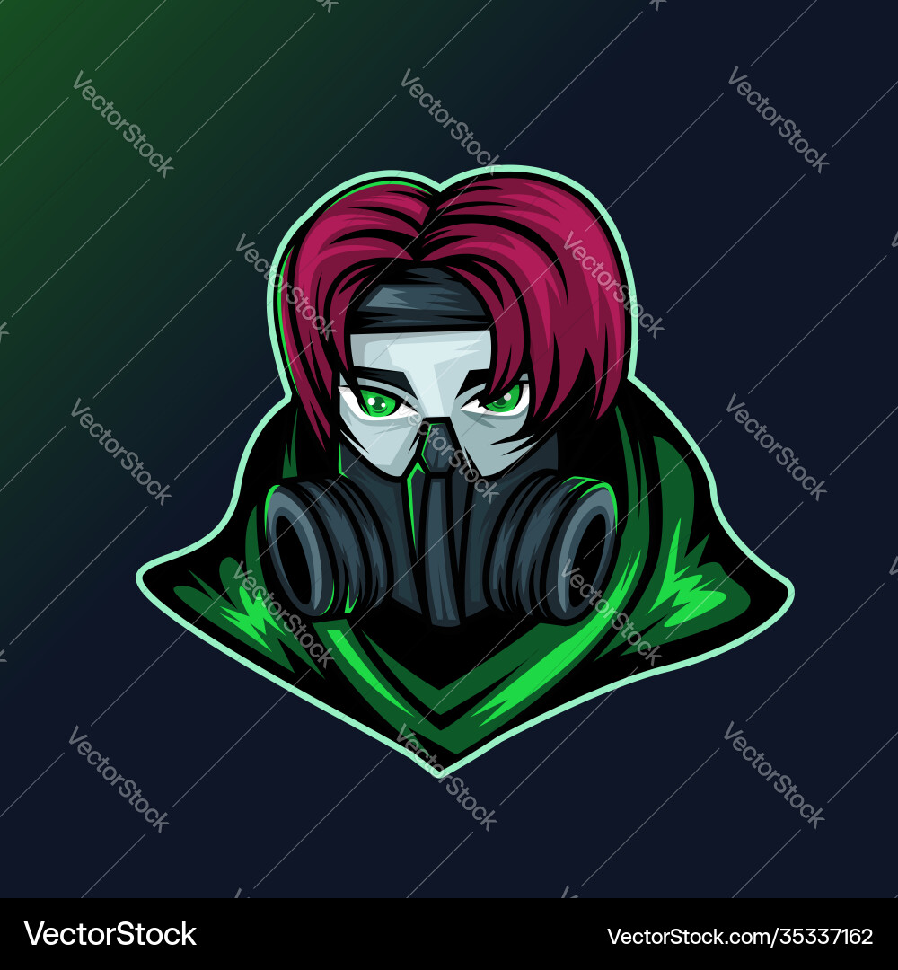 Assassin ninja esport logo gaming Assassin ninja esport logo gaming vector image