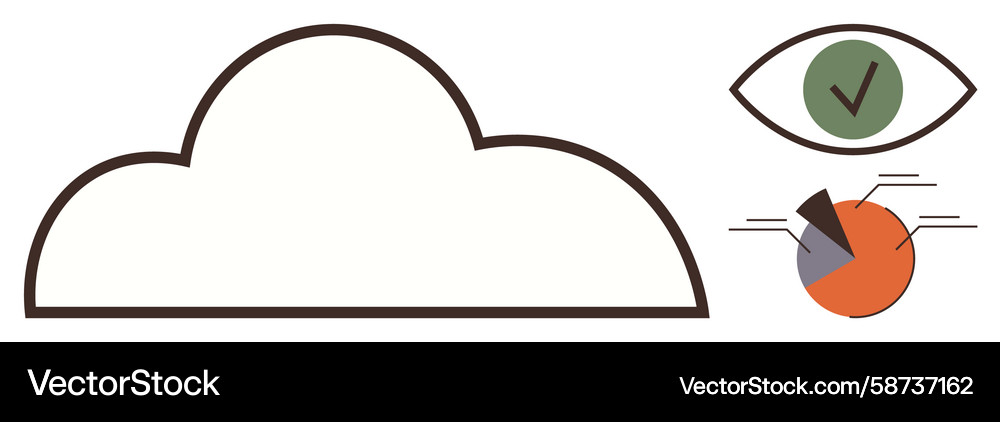 Cloud Data Analysis Visualization Vector Image