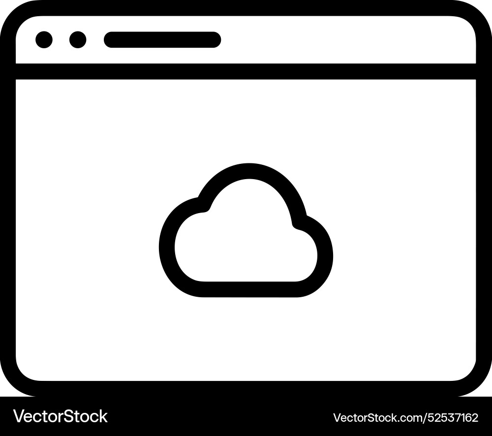 Cloud storage icon symbol image of the hosting Vector Image