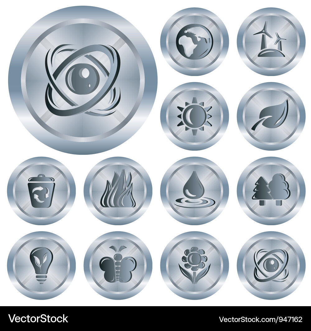 Environment buttons Vector Image