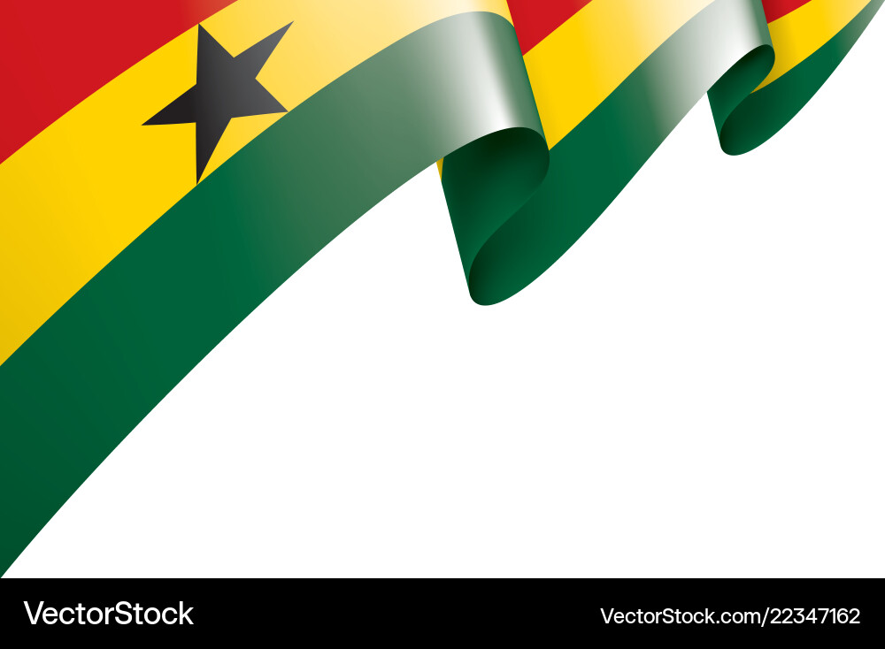 Ghana flag on a white Vector Image