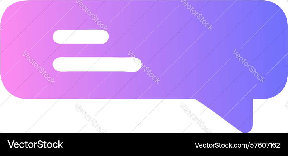 Gradient speech bubble icon with placeholder vector image