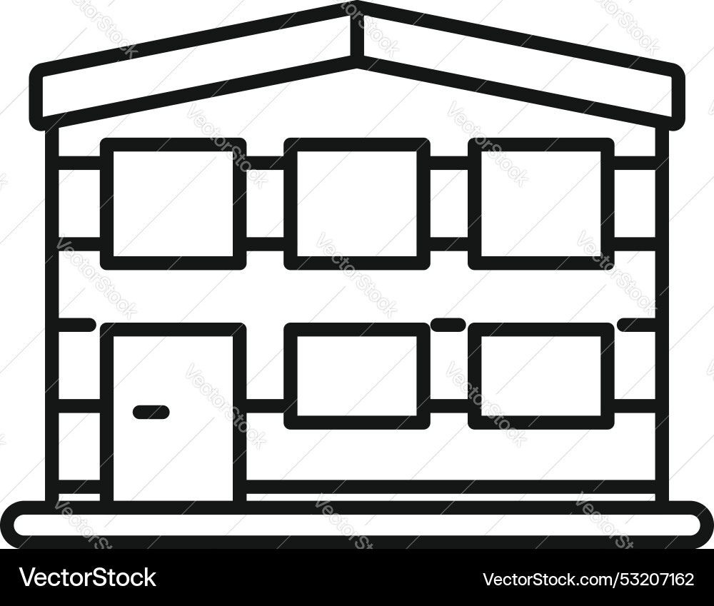 Two storey building with large windows Two storey building with large windows vector image