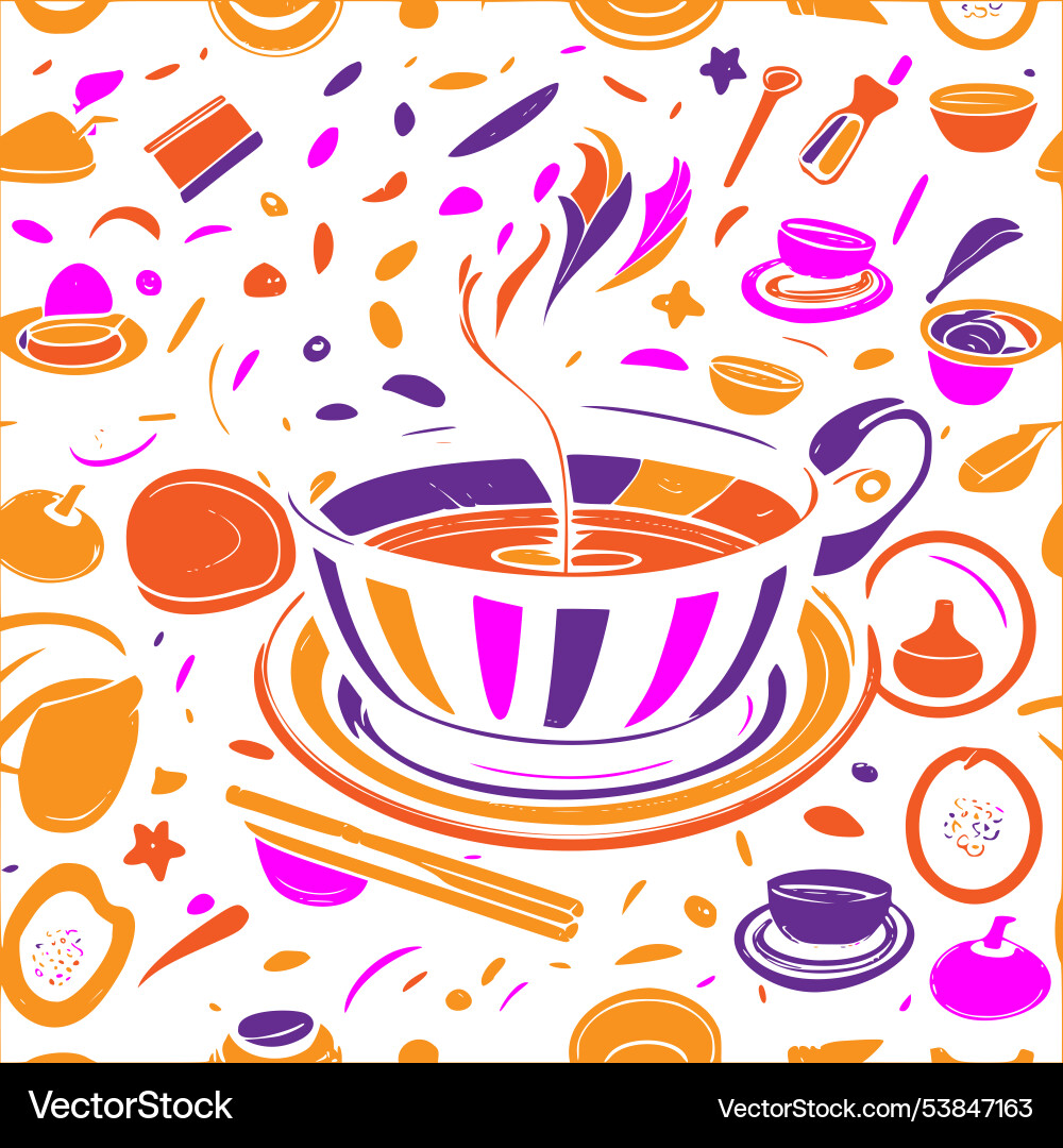 Cauldron abstract pattern seamless Cauldron abstract pattern seamless Vector Image
