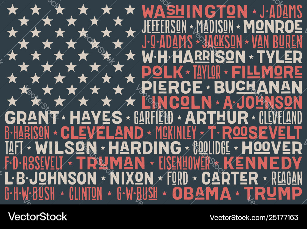 Flag usa poster united states america vector image