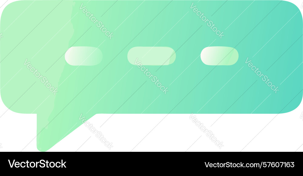 Gradient three-dot chat bubble icon typing vector image