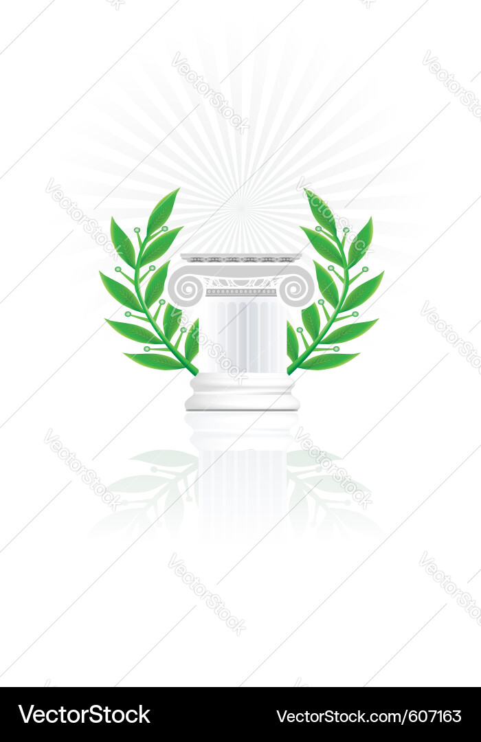 Laurel Wreath Column vector image