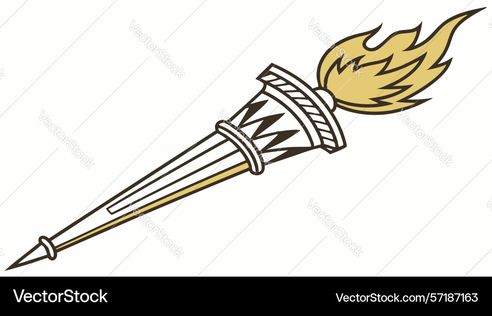 Olympic style torch design generative ai vector image