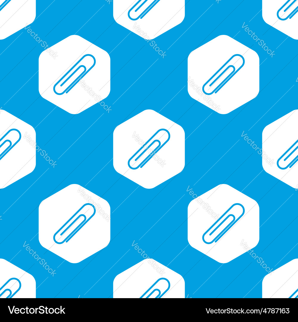 Paperclip hexagon pattern Vector Image