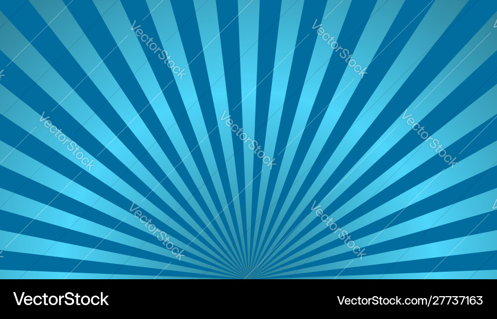 Radiant Blue Sun Rays Background Vector Image