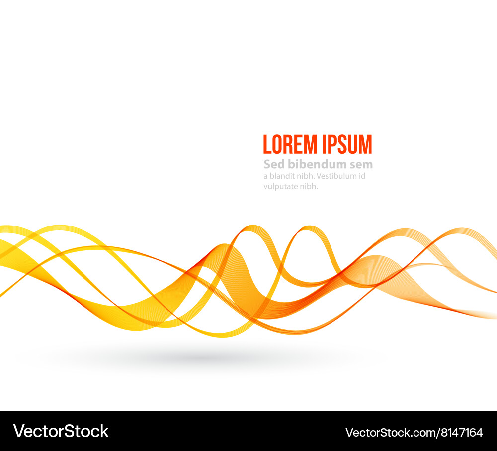 Abstract color wave design element vector image