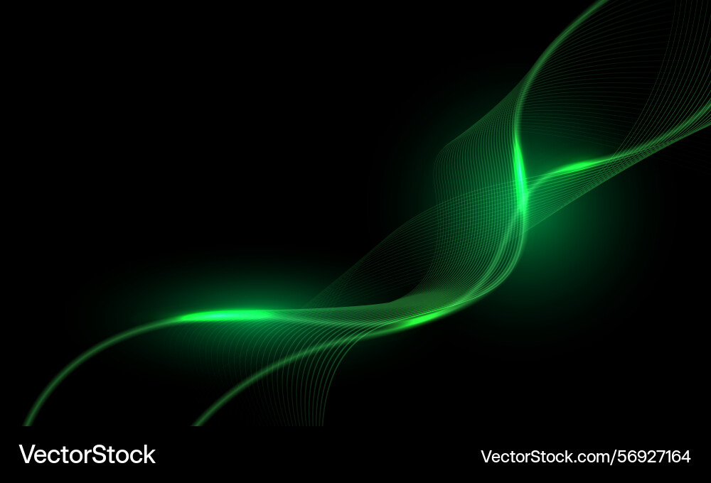Abstract green lines light wave curve motion Abstract green lines light wave curve motion Vector Image