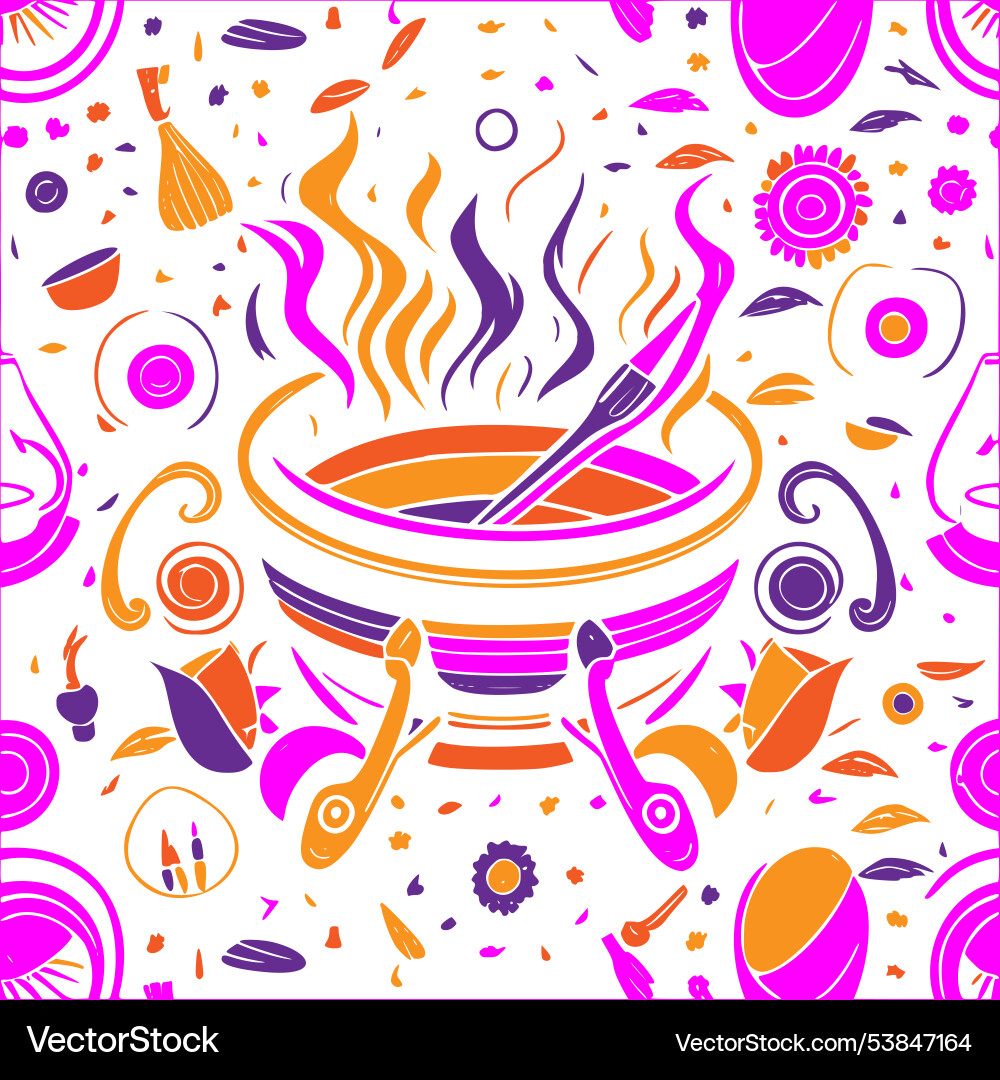 Cauldron abstract pattern seamless Cauldron abstract pattern seamless Vector Image