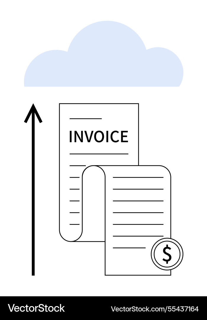 Cloud-based invoice management for streamlined Cloud-based invoice management for streamlined Vector Image