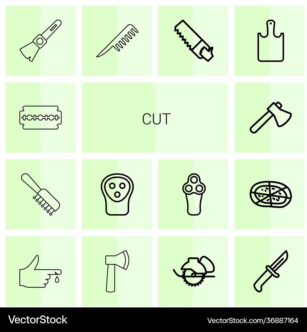 Cut icons (36887164) – Free Vector | VectorStock