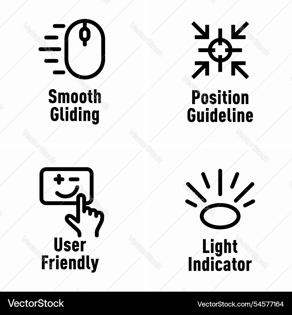 Smooth gliding position guideline user friendly Vector Image