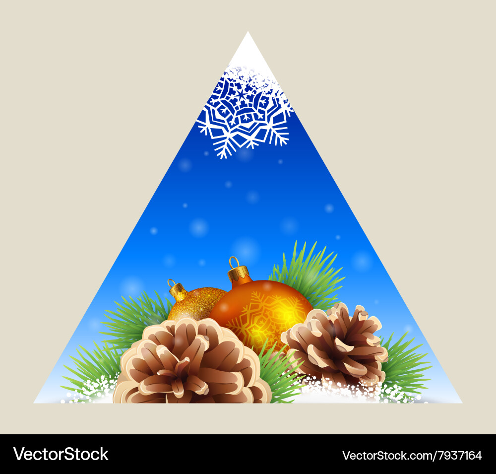 Triangular Winter Tree Cartoon Triangular winter background Royalty Free Vector Image