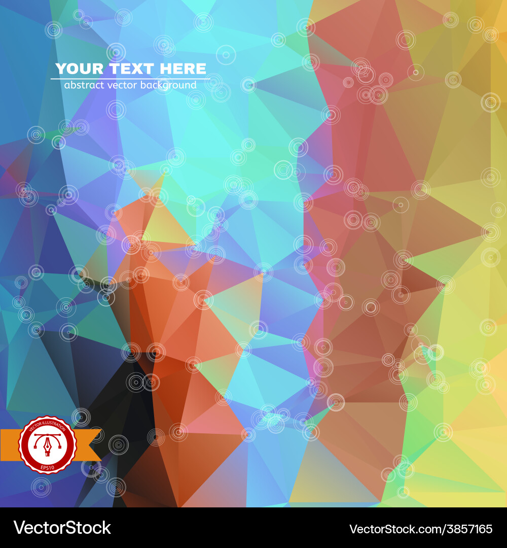 Abstract colorful triangles background vector image