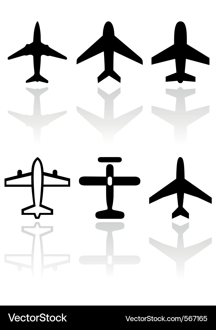 Airplane Symbol Collection vector image
