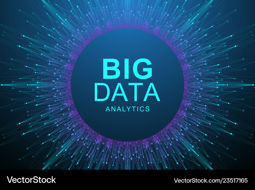 Big Data Network Visualization vector image