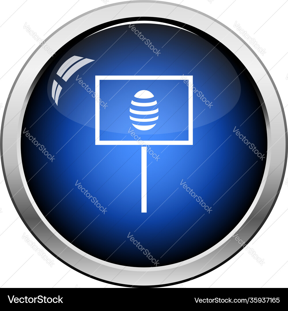 Easter pointer with egg icon Vector Image