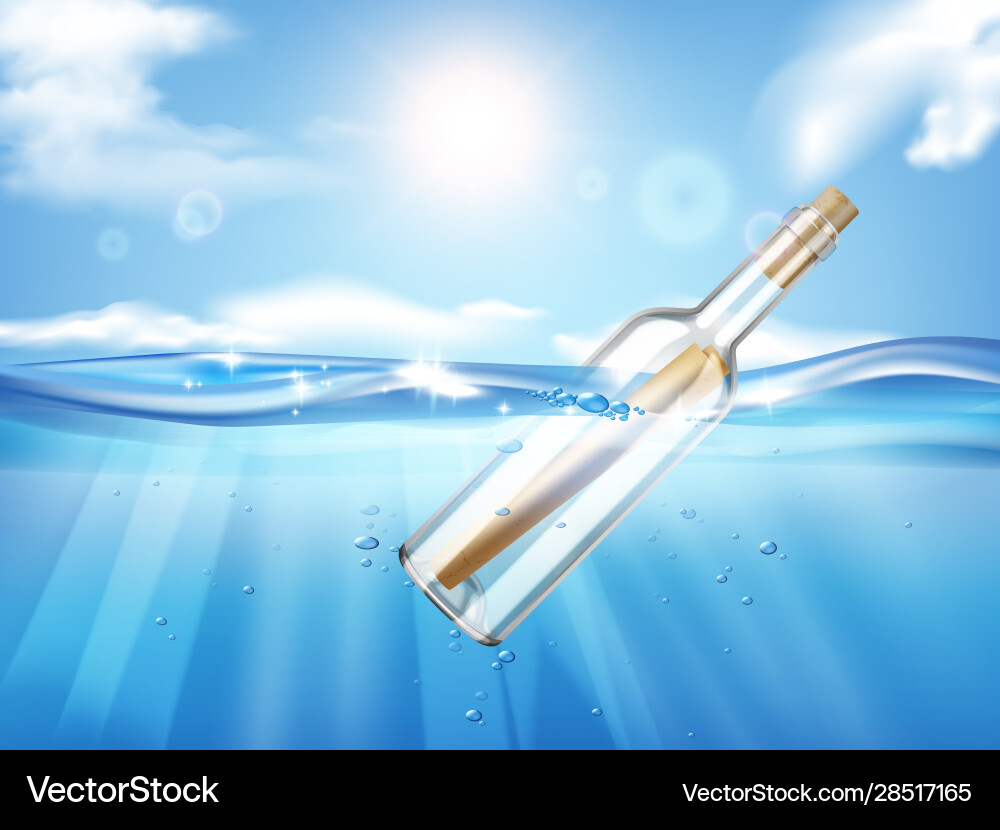 Message in a Bottle Vector Image