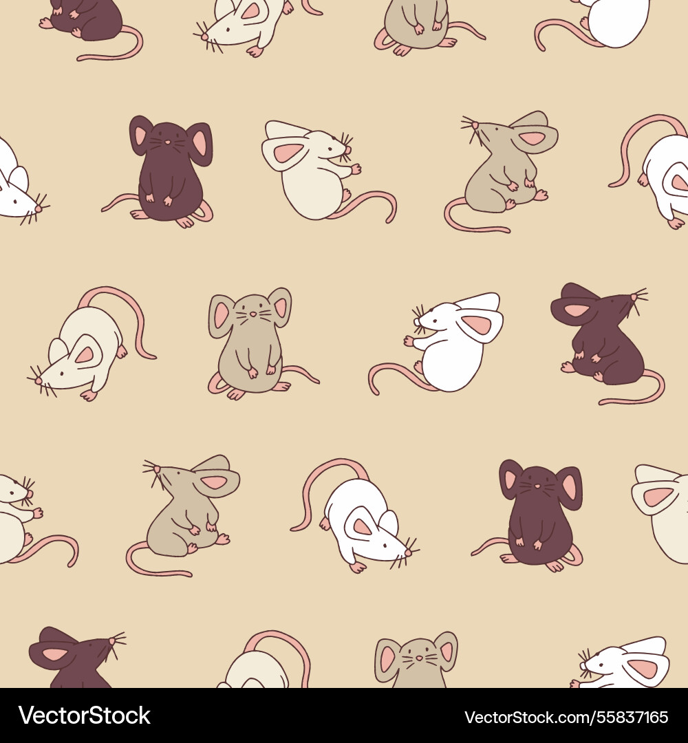 Mouse seamless pattern background for print Mouse seamless pattern background for print vector image