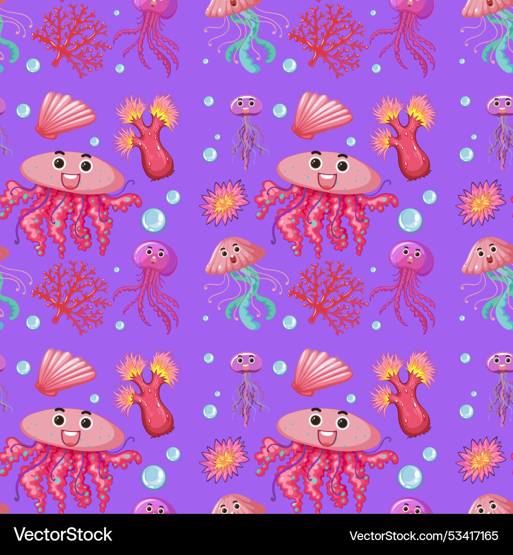Playful marine life auf einem vibrierenden Hintergrund Playful marine life auf einem vibrierenden Hintergrund vektorbild