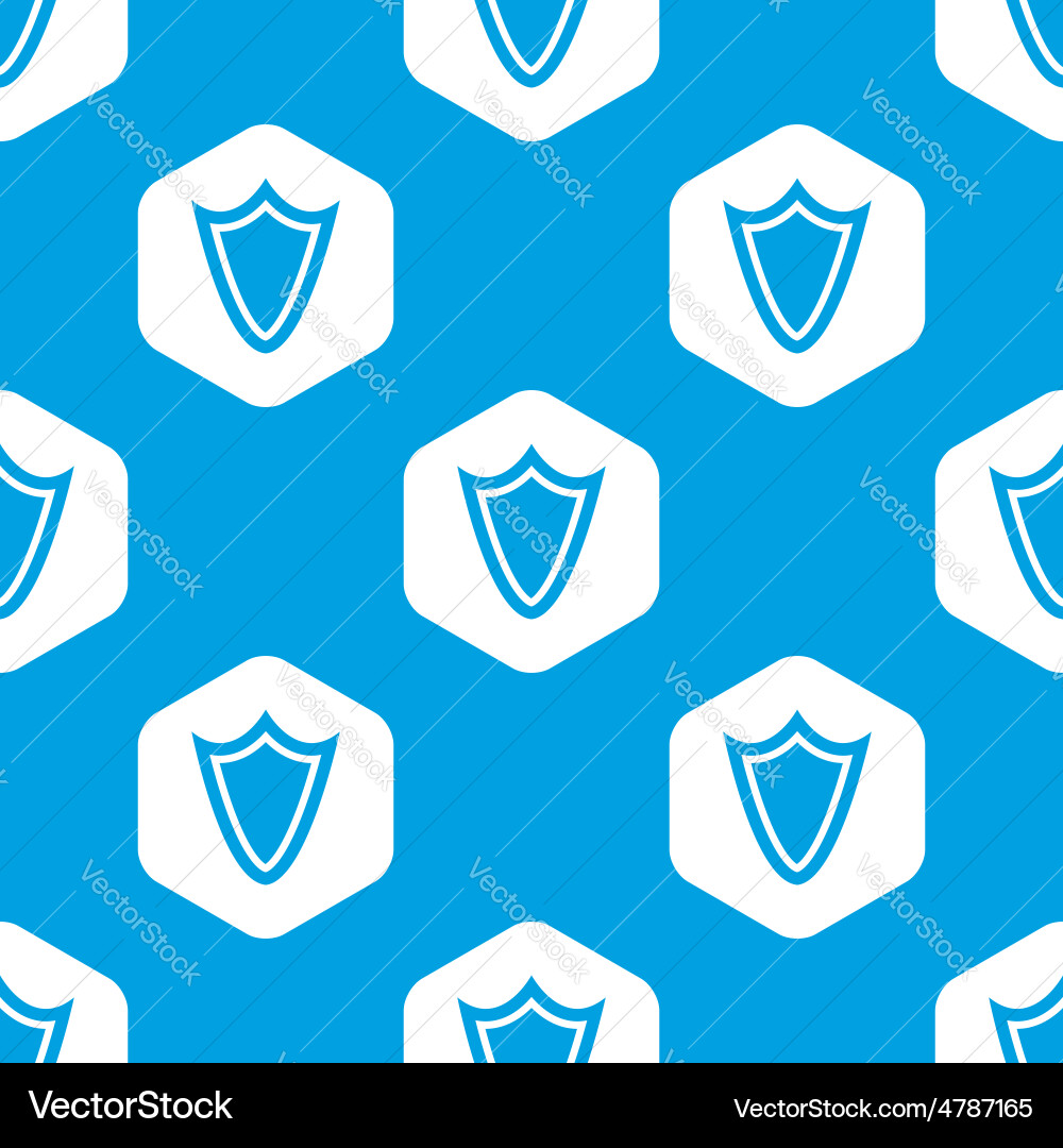 Shield hexagon pattern vector image