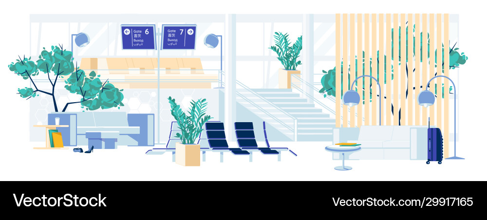 Vip passengers or business area in air terminal Vip passengers or business area in air terminal vector image