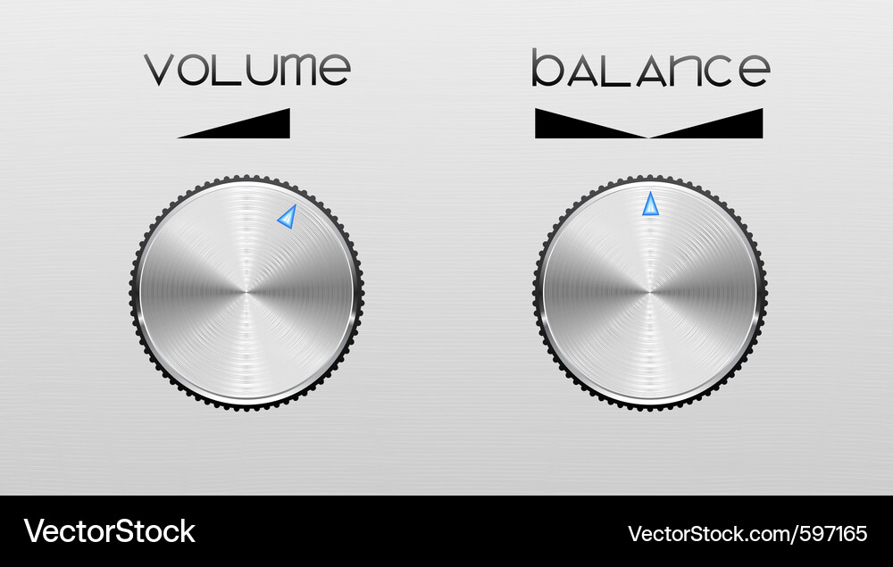 Volume Control Interface Vector Image