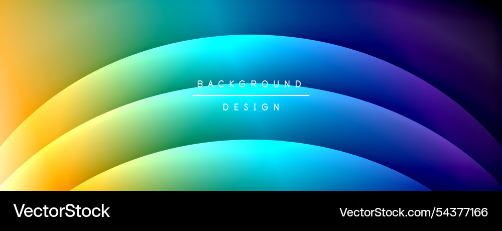 Bright rainbow style color gradient with curve Bright rainbow style color gradient with curve vector image