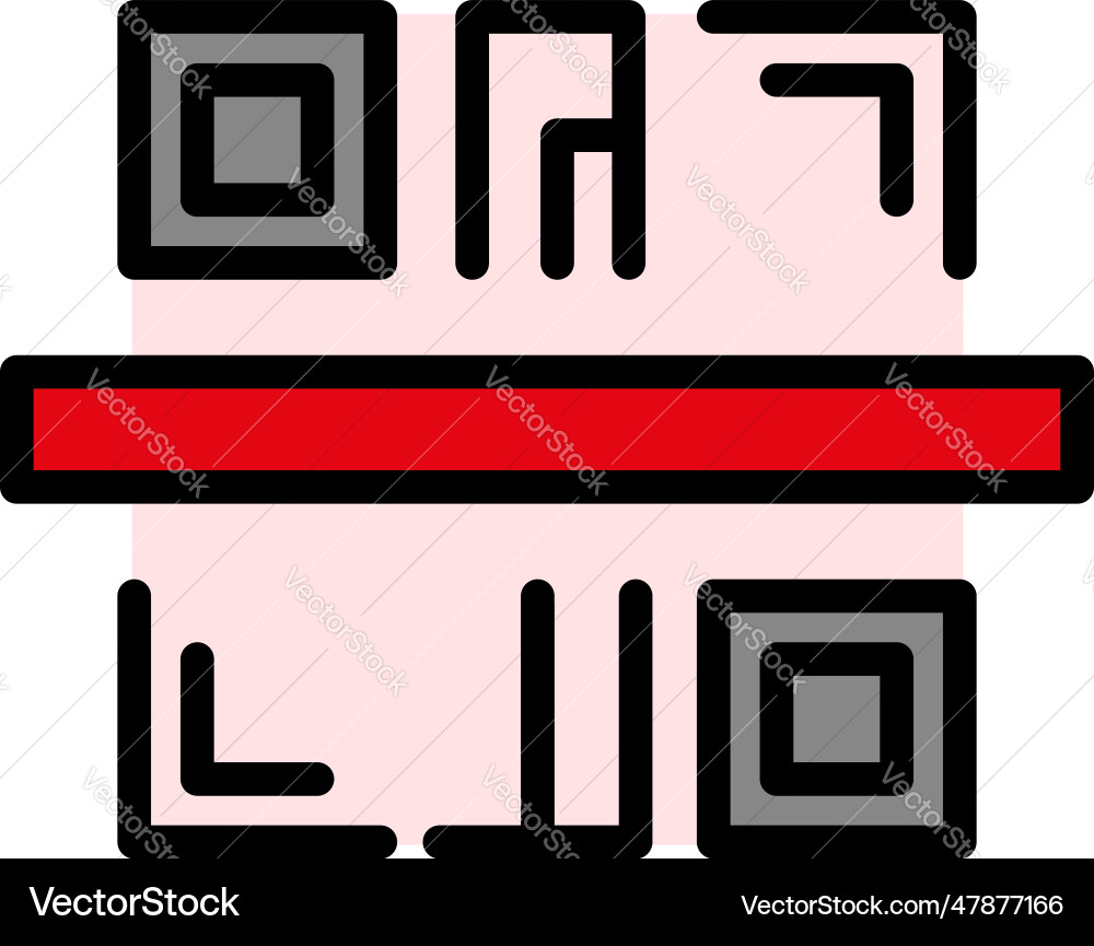 Checking qr code icon flat Checking qr code icon flat vector image