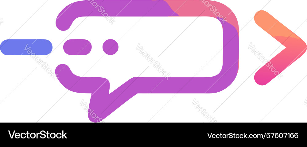 Forward message arrow chat bubble icon action vector image