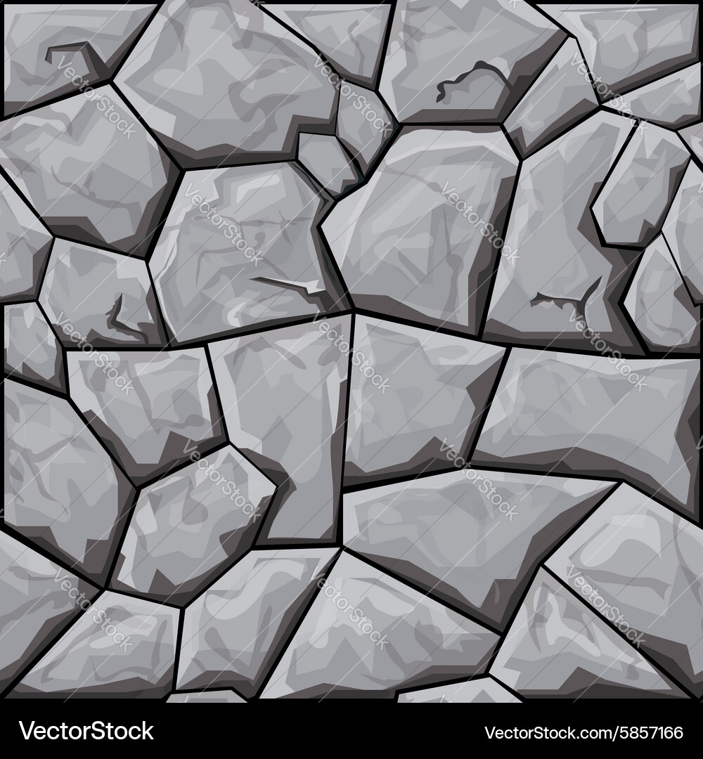 Grey Stone Seamless Pattern Vector Image
